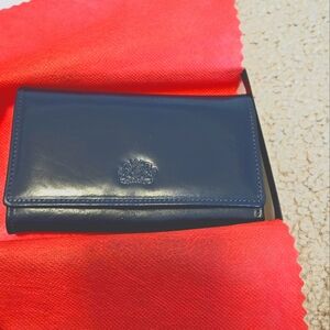 NAVY LEATHER WALLET